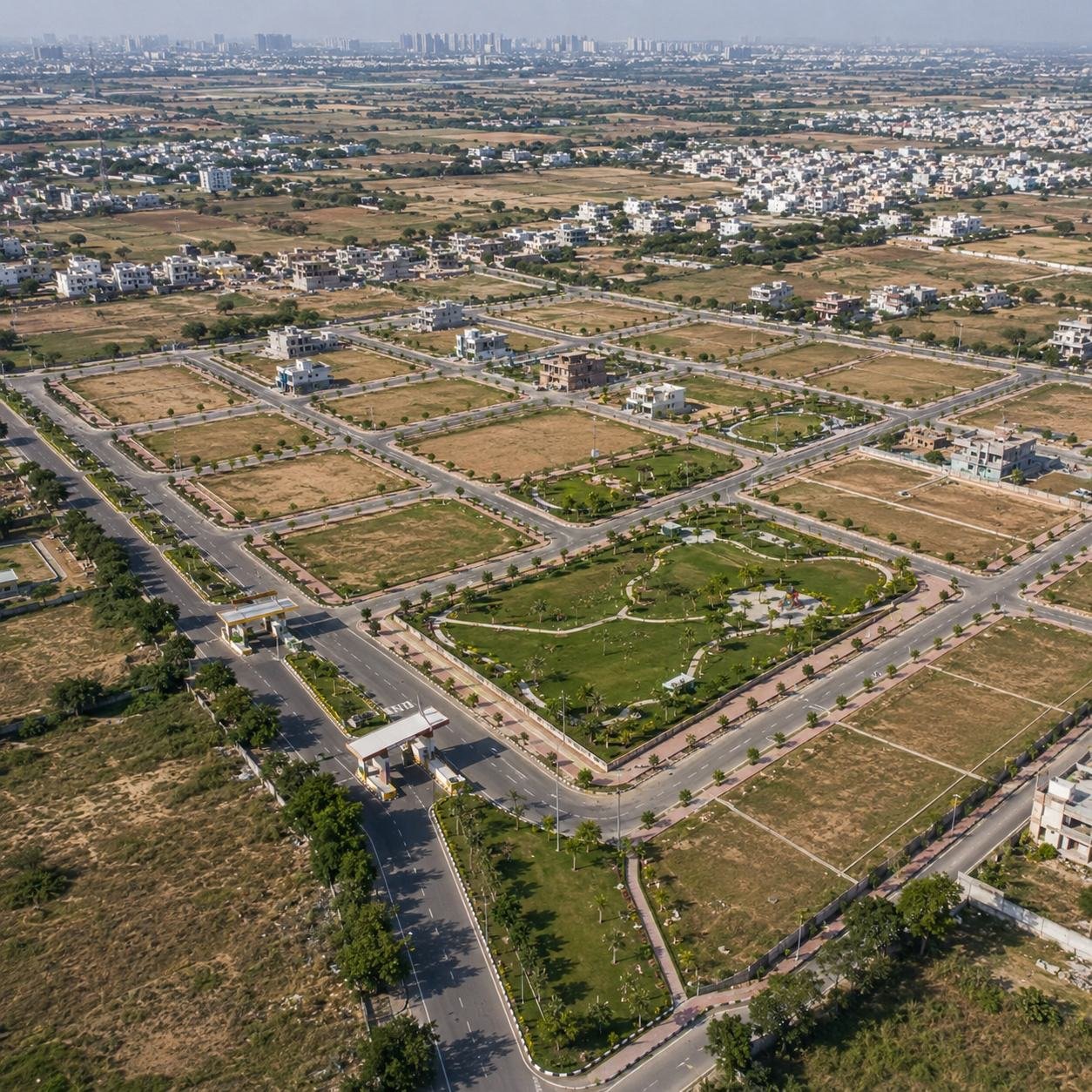 Sector 27-38 plotted belt aerial view
