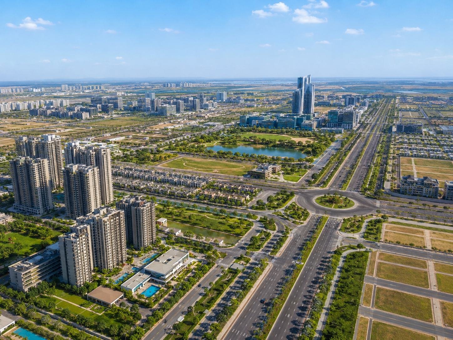 Dholera smart city aerial view